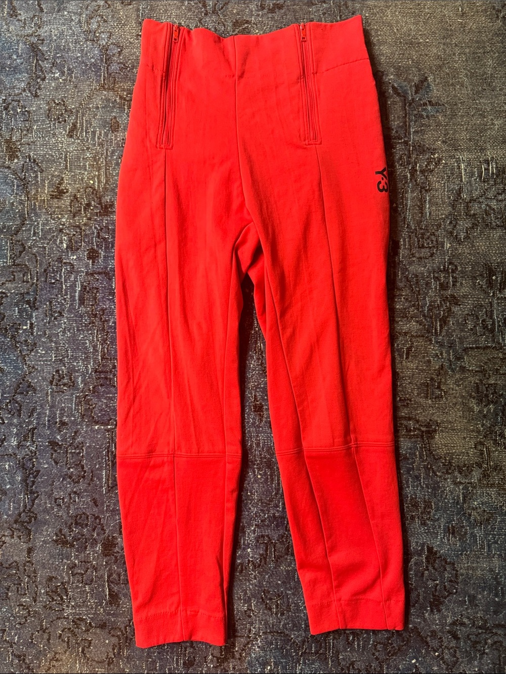Y-3 Yohji Yamamoto Adidas BR3536 Red Cropped Track Pants Joggers Size S